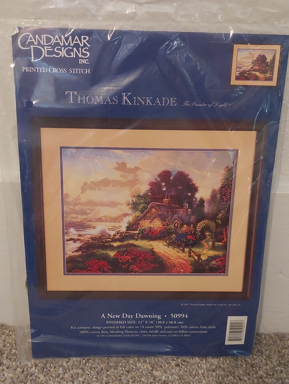 "A New Day Dawning" Thomas Kinkade Cross-Stitch
